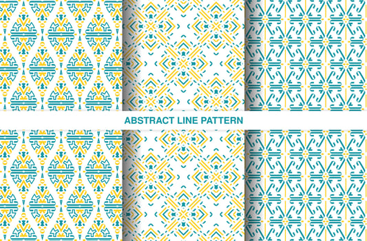 Collection of Colorful abstract geometric pattern design vector