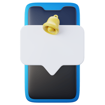 3D Phone Notification Text Box png