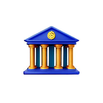 bank 3d rendering icon illustration png