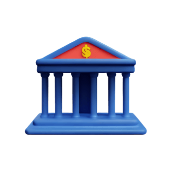 bank 3d rendering icon illustration png