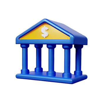 bank 3d rendering icon illustration png