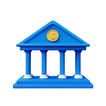 bank 3d rendering icon illustration png