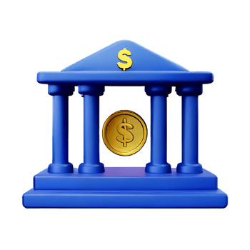 bank 3d rendering icon illustration png