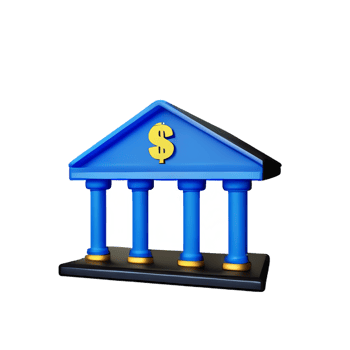 bank 3d rendering icon illustration png