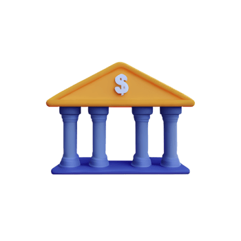 bank 3d rendering icon illustration png