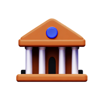 bank 3d rendering icon illustration png