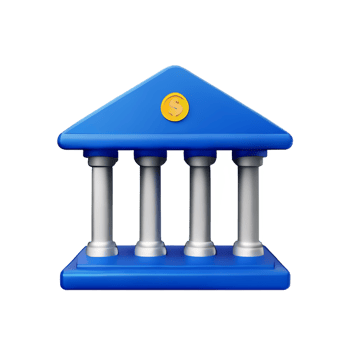 bank 3d rendering icon illustration png