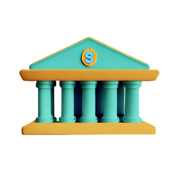 bank 3d rendering icon illustration png