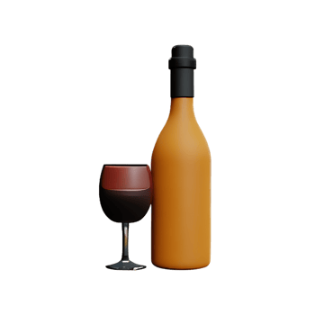 wine 3d rendering icon illustration png