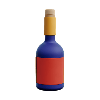 wine 3d rendering icon illustration png