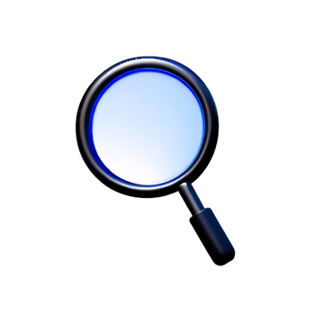 magnifying glass 3d rendering icon illustration png