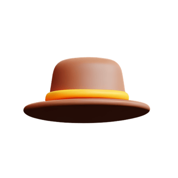 hat 3d rendering icon illustration png