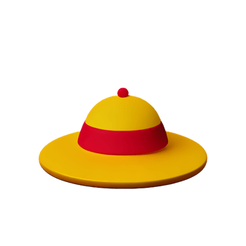 hat 3d rendering icon illustration png