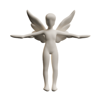 angel 3d rendering icon illustration png