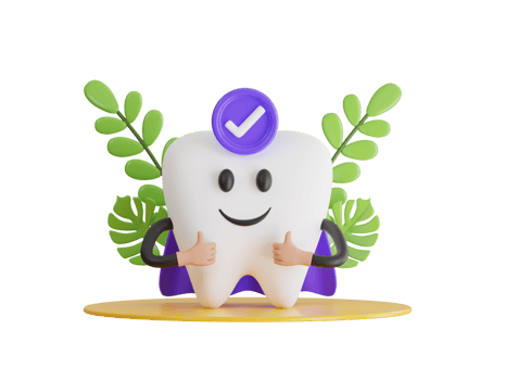 3d illustration of Healthy tooth. Teeth protection, tooth care dental medical concept. happy healthy cartoon tooth 3d illustration. png