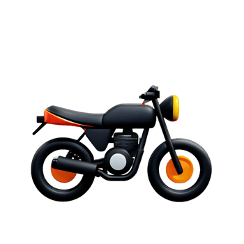 motorcycle 3d rendering icon illustration png