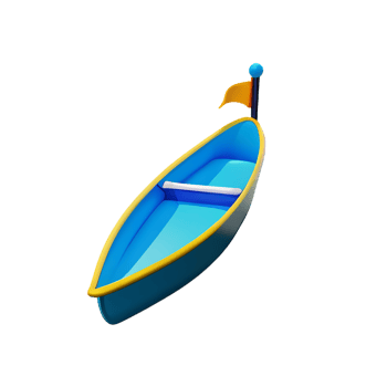 boat 3d rendering icon illustration png