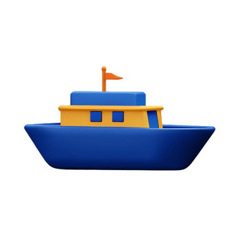 boat 3d rendering icon illustration png