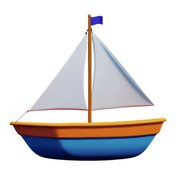 boat 3d rendering icon illustration png