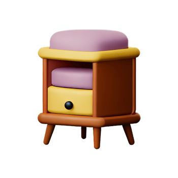 furniture 3d rendering icon illustration png