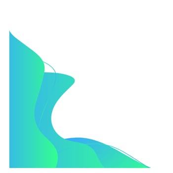 fluid wave corner border frame vector