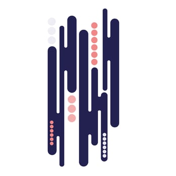 modern geometric rounded line shapes vector