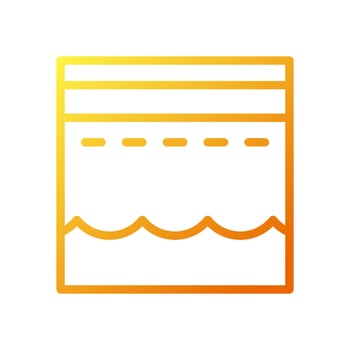 Kaaba icon gradient yellow orange colour ramadan symbol illustration perfect. vector