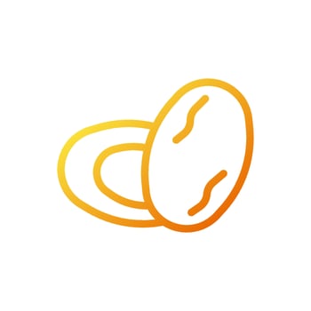 Palmdates icon gradient yellow orange colour ramadan symbol illustration perfect. vector