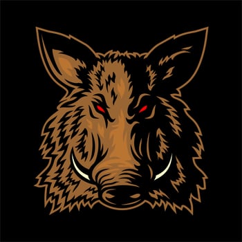 boar head Logo Vector Template, Design element for logo, poster, card, banner, emblem, t shirt. Vector illustration