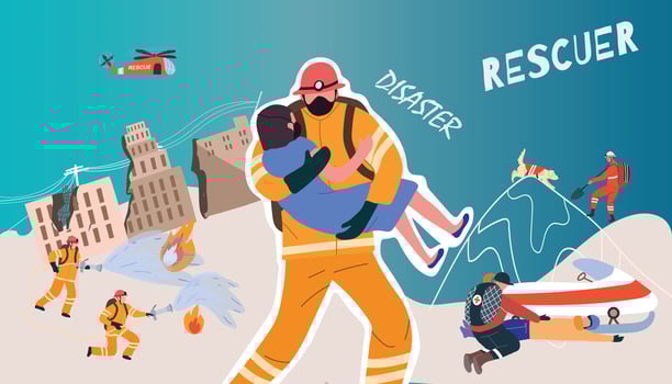 Rescuer Background Illustration vector