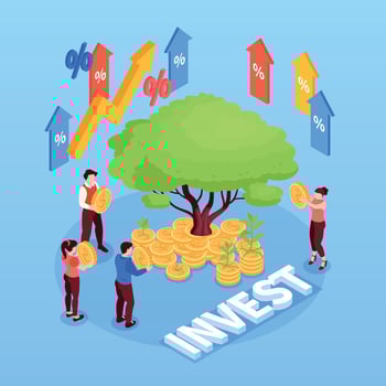 Money Tree Investment Composition vector