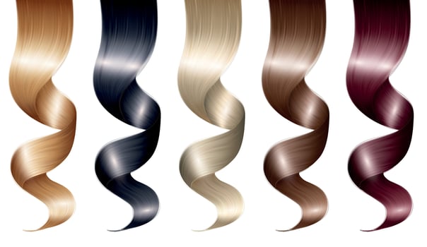 Female Hair Colors Set vector