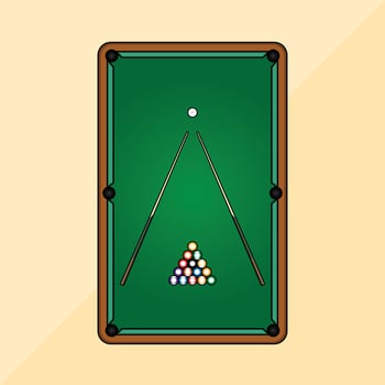 The Illustration of Billiard Game vector
