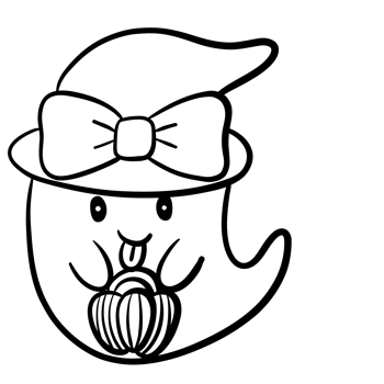 Spooky Halloween Ghost Floating with Pumpkin png