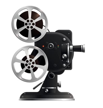 Retro Vintage Projector Composition vector