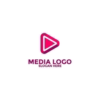 Play Media Button Symbol Logo Icon Vector