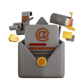 3d email containing web and internet documents icon png