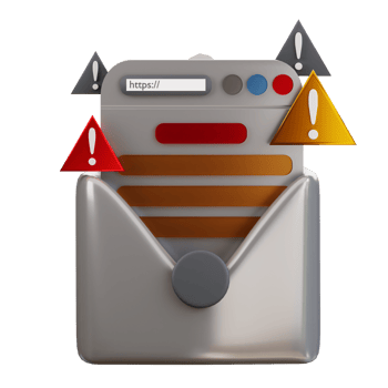 3d email containing maintenance alert icon png
