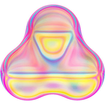 Abstract Geometric Holographic 3D Shape png