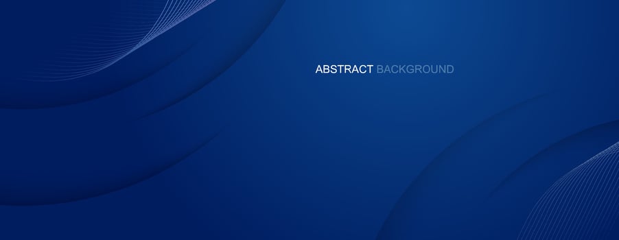 Abstract background with curve modern lines on dark blue background. Illustration horizontal template background banner. vector
