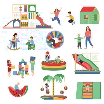 Kids Playground Elements Set vector
