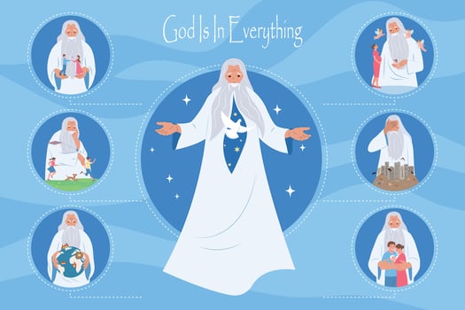 God Father Magic Infographics vector