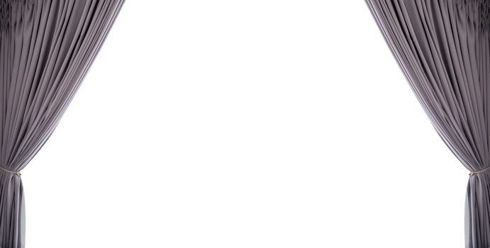 Window curtain isolate on transparent background PNG file