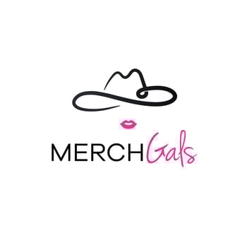 Mono line logo lady and hat. vector