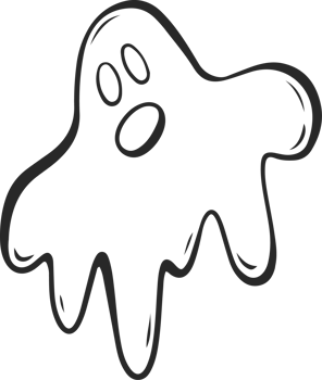 cute halloween ghost outline png