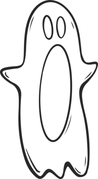 cute halloween ghost outline png