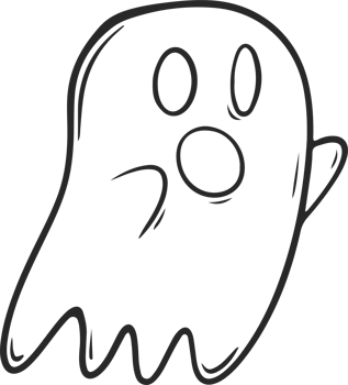 cute halloween ghost outline png