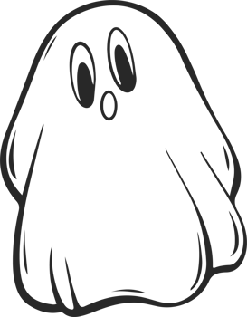cute halloween ghost outline png