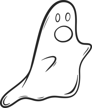 cute halloween ghost outline png