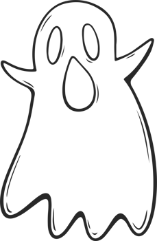 cute halloween ghost outline png